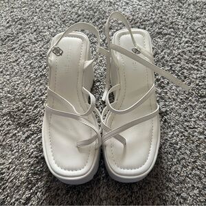 Madden Girl White Platform Sandals